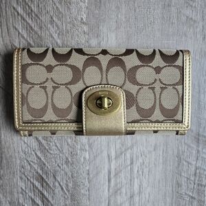 Coach Signature Canvas Wallet